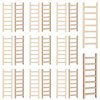 20 Pcs Mini Garden Ladder 2.36''x 0.78'' Miniature Ladder Model Mini Ladder Tiny Ladder Model Wooden Mini Doll House Ladder Accessories for Landscape Dollhouse Decor