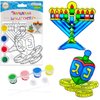 Hanukkah Suncatcher - Stained Glass Look - Chanuka Decorations, Paint Your Own Menorah and Dreidel - Fun and Educational (Single)
