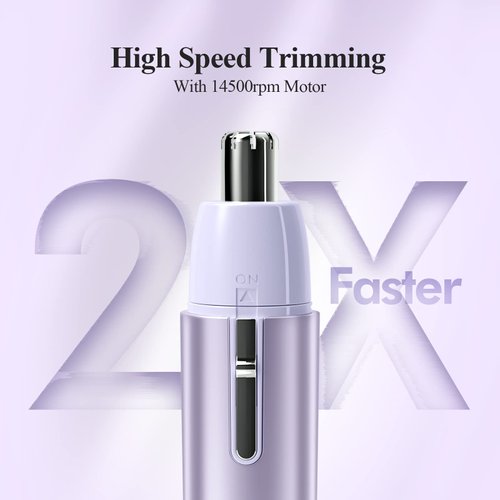 TOUCHBeauty Nose Hair Trimmer for Women: Facial Hair Remover Battery Powered - Hair Trimmer for Nose, Ear, Neckline, Eyebrow