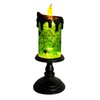 Eldnacele Halloween Snow Globe Candles Lighted Lamp, Battery Operated Spooky Spinning Water Glittering Tornado Candles Flameless Candles Table Centerpiece for Halloween Celebration Parties(Spider)