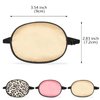 3 Pieces Silk Eye Patch Elastic Lazy Eye Patch Adult Adjustable Single Eye Patch with Elastic Strap (Leopard, Champagne, Peach)