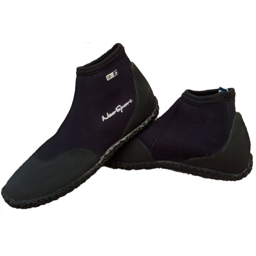 NeoSport Wetsuits Premium Neoprene 3mm Low Top Pull On Boot, Black, 6 - Water Shoes, Surfing & Diving