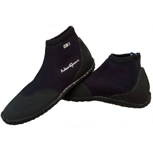 NeoSport Wetsuits Premium Neoprene 3mm Low Top Pull On Boot, Black, 6 - Water Shoes, Surfing & Diving