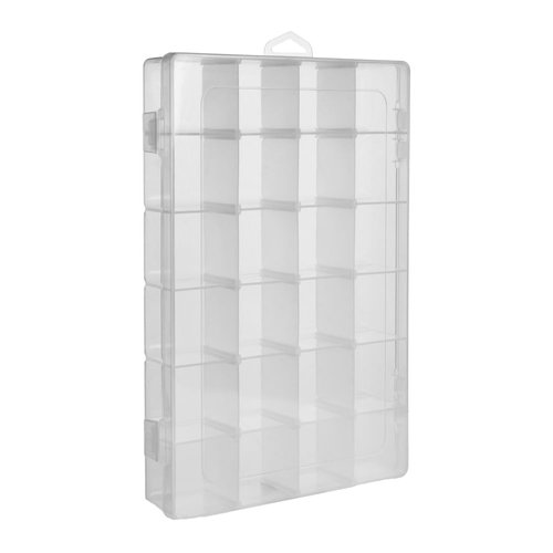 2 Pack DND Dice Storage Box Each 24 Grids Polyhedral Dice Organizer with Removable Dividers Holding Up To 1600 Dices Small Craft Containers for Dice Collectors or RPG D&D Games (Box only)