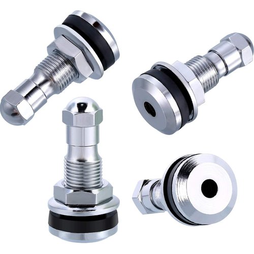 Veteran Tire and Rubber TR-416-S 1" Outer Mount Metal Valve Stem (4 Pack)