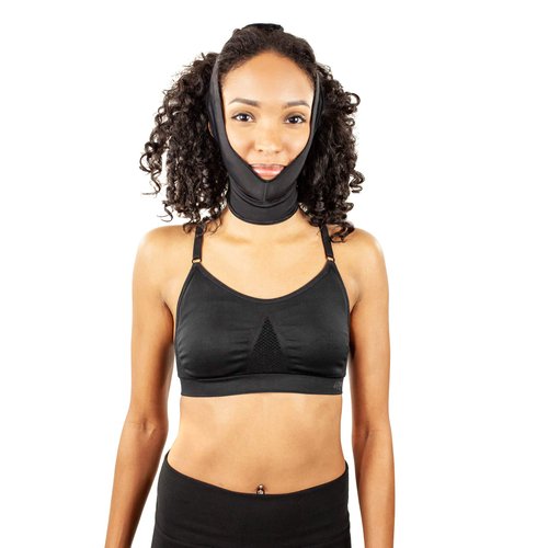 Post Surgery Compression Face Mask – Great for a Face Lift Kit, Oral Maxillofacial Surgery, Neck Lift or Neck Surgery, Weight Loss Surgery Recovery Kit – French Drape Facial Wraps by ContourMD Style9F