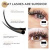 LASHVIEW Eyelash Extensions,Ellipse Flat Eyelash Extensions 0.20mm C Curl 11mm,Mink Black,Individual Lashes,Semi-Permanent Extremely Soft Professional Salon Use