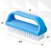 Superio Nail Brush Cleaner with Handle 3 Pack, Durable Scrub Brush to Clean Toes and Fingernails, All Purpose Hand Scrubber Nail Scrubbing Cleaning Brush - Stiff Bristles, Easy to Use (3-Pack)