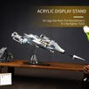 NAOCARD Acrylic Display Stand for Lego Star Wars The Mandalorian's N-1 Starfighter 75325 Building Set,Clear Acrylic Display Holder for Star-Wars Spaceship