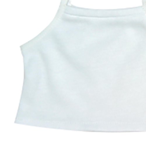 Sophia's Basic Mix & Match Solid-Colored Plain Camisole Undershirt Spaghetti Strap Summer Tank Top for 18” Dolls, White