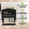 Trodat Printy 4817 Economy Dial-A-Phrase, 12 Popular Office Messages, Month in Letters, Day and Year in Numbers, Rubber Date Stamp – Self Inking (Black)