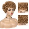 Quantum Love Short Curly Human Hair Wigs for Black Women 6 Inches Afro Kinky Curly Brazilian Virgin Human Hair Short Pixie Cut Brown Wigs
