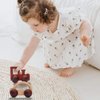 Promise Babe 2pc Wooden Rattle Organic Wooden Cars Push Car Toys Montessori Educational Natural Wood Toys Inspired Baby Newborn Perfect Shower Gift