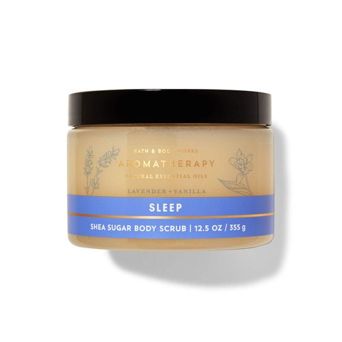 Bath & Body Works Aromatherapy SLEEP LAVENDER + VANILLA Shea Sugar Body Scrub - Lot of 2 - Full Size
