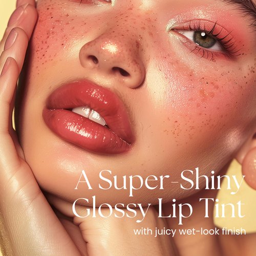 MERYTHOD Reel-Tattoo Glass Lip Stain Glossy Tinted Quick Setting (6 Colors) (06 Brett Rose)