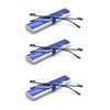 EYE ZOOM 3 Pack Rimless Reading Glasses with Slim Navy Blue and Silver Case for Men and Women, 2.25
