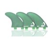 DORSAL Surfboard Fins Thruster 3 Set FCS Compatible Green Medium Fiberglass with Honeycomb Hexcore