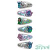 LUV HER Licensed Hair Accessories For Girls, 6pc Cute Hair Clips with Favorite Lilo & Stitch Character Charms, Magical Confetti Hair Clips, Ages 3+