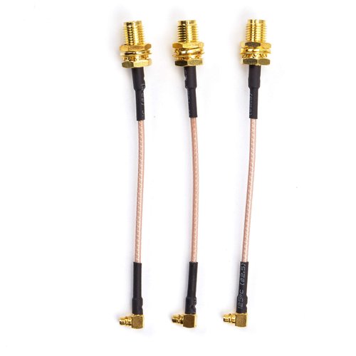 Readytosky FPV Antenna Extension Cable 90 Degrees MMCX to SMA Female Antenna Adapters(3PCS)
