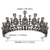 AW BRIDAL Black Baroque Tiara and Crown for Women Wedding Crown for Bride Gothic Queen Crown Princess Tiara for Wedding Birthday Halloween (Black)