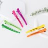 AIMIKE 6pcs Hair Clips for Styling Sectioning, No Crease Duck Billed Hair Clips with Silicone Band, Hair Styling Clips, Hair Roller Clips, Salon Hair Sectioning Clips, Hair Cutting Clips,Neon