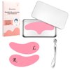 Silicone Forehead Wrinkle Patch - Non-Glue Reusable Forehead Wrinkle Patch and Eye Patches Set, Silicone Patches for Wrinkles, For Use with Face Cream or Lotion, Metal Eye Massage Stick&Tin Case, Pink