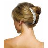 Ivory Pearls & Crystal Flowers Hair Comb