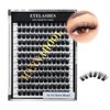 Hannahool Mixed 8-12-14-16mm/8-10-12-14mm/10-12-14-16mm/14-15-16mm Wide Stem Individual False Eyelashes Soft Lightweight Volume Eyelashes Extensions Makeup Cluster Lashes (mixed 14-15-16mm)
