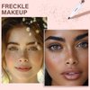 Natural Freckle Blush Makeup Kit- Liquid Fake Freckle Air Cushion, 2 Colors Freckle Pen, Powder Cushion Blush, Waterproof Long Lasting Freckles Marker for Cheek