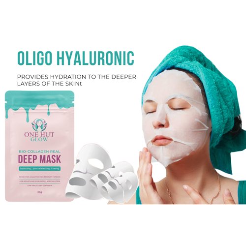 ONEHUTGLOW Deep Bio Collagen Hyaluronic Acid Facial Skin Overnight Mask Sheet Skin Care Collagen Face Mask