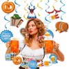 Oktoberfest Party Decorations, Oktoberfest Hanging Swirls Decoration, Bavarian Ceiling Swirls Hanging Spiral Streamers for German Theme Oktoberfest Beer Festival Oktoberfest Party Supplies