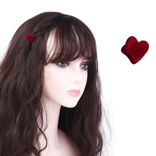 Leadigol Women Hair Accessories Retro Girls Korean Style Hairpin Love Shape Daily Temperament Velvet Hair Clip Fashion Design