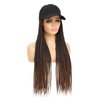 Yunkang Braided Baseball Cap Wig Box Braid with Hat Cap Wig with 24inch Long Synthetic Braiding Hair Attached for Women Ombre Color (B-T30)