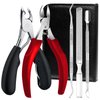 Makartt Toenail Clippers, Professional Toe Nail Clippers for Thick Toenails, 5 in 1 Super Sharp Nail Clippers Set Stainless Steel Ingrown Toenail Removal kit for Men, Women, Seniors