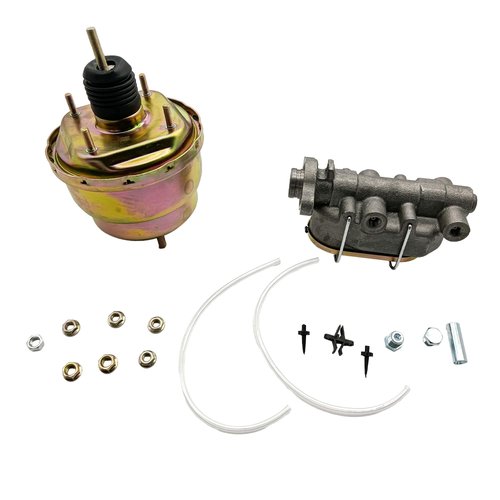 7" Zinc Dual Power Brake Booster With 1" Bore Bail Top Master Cylinder Kit Booster Conversion Kit RSRB03123