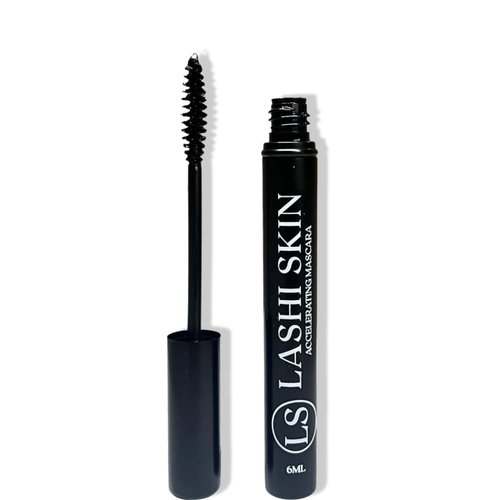 LASHISKIN’S Black Mascara Infused with Lash Growth Serum – Waterproof, Volumizing, and Lengthening Mascara, Smudge-Proof, Vegan, and Cruelty-Free Formula I Ideal for Sensitive Eyes - 6ML