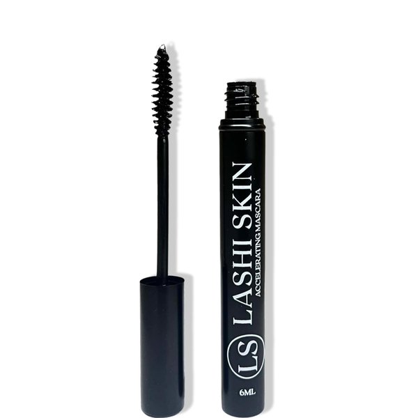 LASHISKIN’S Black Mascara Infused with Lash Growth Serum – Waterproof, Volumizing, and Lengthening Mascara, Smudge-Proof, Vegan, and Cruelty-Free Formula I Ideal for Sensitive Eyes - 6ML