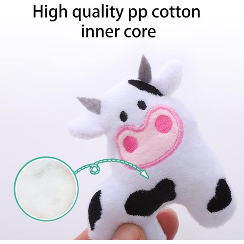 YSSZAM Cow Shape Catnip Toy, Cat Plush Chew Toy, Teeth Grinding Catnip Toy Cow Pet Supplies