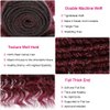 Burgundy Human Hair Bundles Wine Red Deep Wave Human Hair Bundles Brazilian Unprocessed Virgin Hair 3 Bundles 20 22 24 Inch 99J Deep Wave Bundles Remy Hair Extensions