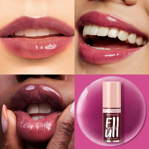 Anglicolor 2PC Lip Glow Oil Hydrating 6 Colors, Moisturizing & Nourishing Plumping Tinted Lip Gloss for Dry Lips, Vegan, Lip Plumper Gloss Make Lips Fuller (2PC#04, 7.6ml)