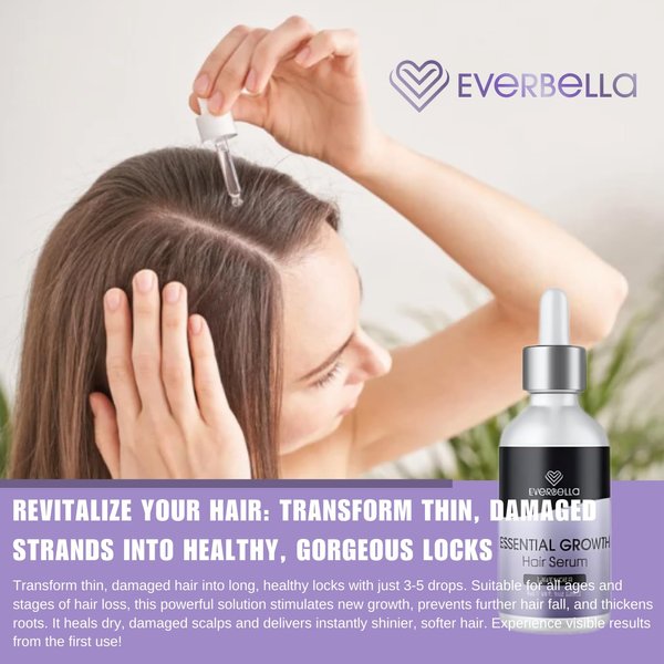 EVERBELLA Hair Serum - 1oz, Professional Anti Frizz Smoothing Hair Serum Formula, Plant-Based Repair for Damaged Hair, Lightweight, Softens & Untangles All Hair Types (1 Oz, Lavander)
