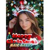 EARENT Light Up Snowflake Headbands LED Xmas Hair band Glowing Christmas Costume Hair Accessories for Women