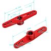 2Pack ShareGoo 25T Metal Servo Horn M3 Threads Steering Servo Arm Server Rocker Compatible with Futaba Savox Power HD HSP MG995 MG996 Servos Motor 1/8 1/10 RC Car Truck,Red