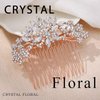 Foyte Crystal Wedding Hair Comb Pearl Rhinestone Hair Accessories Gold Bridal Headpiece for Women