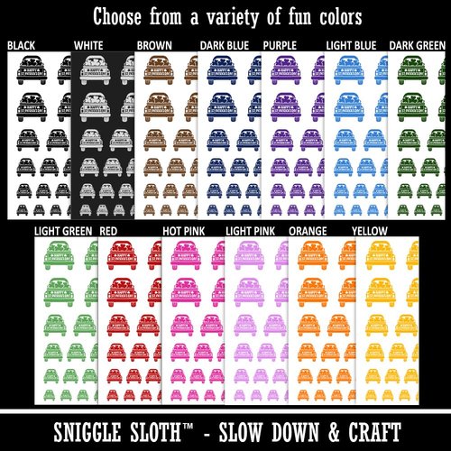 St. Patrick's Day Truck Temporary Tattoo Water Resistant Fake Body Art Set Collection - Purple (One Sheet)