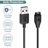 Kissmart Charger for Garmin Instinct, Instinct 2, Instinct 2S, Instinct 2X, Replacement Charging Cable Cord Plus a Black Silicone Charger Port Protector Anti Dust Plug (2 Pack)