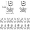 40 Pcs Silver Butterfly Braid Hair Clips Jewelry Cuffs Butterflies Dreadlock Braids Pendants Clip Adjustable Metal Butterflies Decoration Rings Clips Braid Hair Charms Styling Accessories for Women