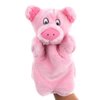 Pig Hand Puppets Farm Animal Plush Toys for Imaginative Pretend Play Storytelling Pink
