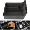 Linkstyle Center Console Organizer Tray for Latest 2021 Tesla Model 3/Y Interior Accessories Flocked Armrest Hidden Cubby Drawer Storage Box with Pen and Card Holder
