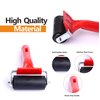 UCEC 3 PCS Rubber Rollers, Durable Hard Rubber Brayer Rollers for Crafting, Glue Roller Paint Brush for Printmaking Stamping Gluing, Anti Skid Tape Construction (2.4”, 5.9”, 7.9”)
